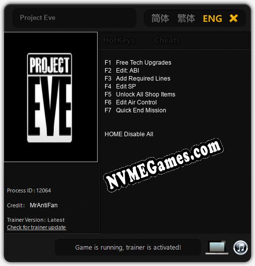 Project Eve: Treinador (V1.0.38)