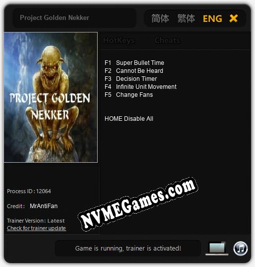 Project Golden Nekker: Trainer +5 [v1.9]