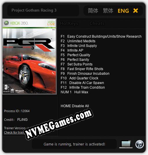 Treinador liberado para Project Gotham Racing 3 [v1.0.1]