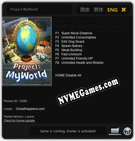 Project MyWorld: Treinador (V1.0.12)