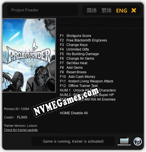 Project Powder: Cheats, Trainer +15 [FLiNG]