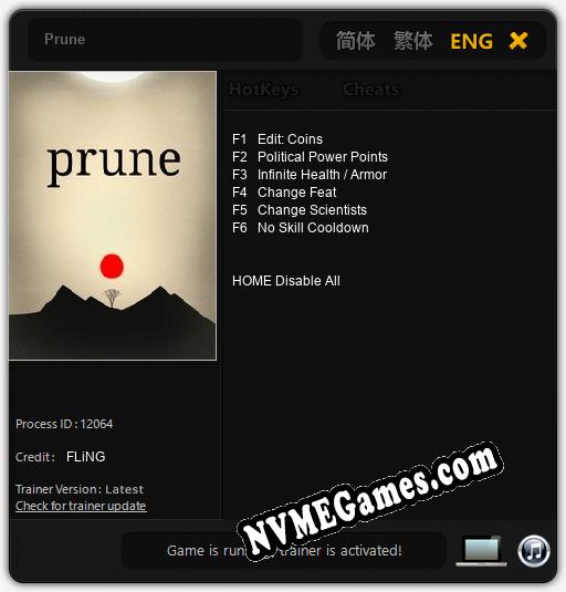 Prune: Cheats, Trainer +6 [FLiNG]