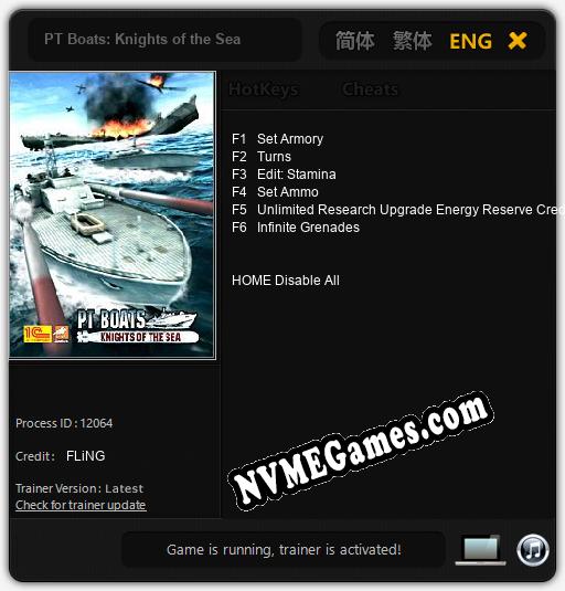 PT Boats: Knights of the Sea: Trainer +6 [v1.8]