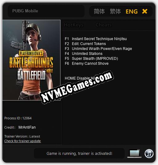 PUBG Mobile: Cheats, Trainer +6 [MrAntiFan]