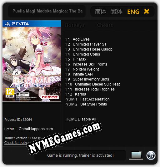Puella Magi Madoka Magica: The Battle Pentagram: Treinador (V1.0.57)