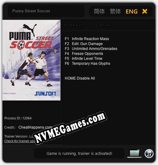 Treinador liberado para Puma Street Soccer [v1.0.1]