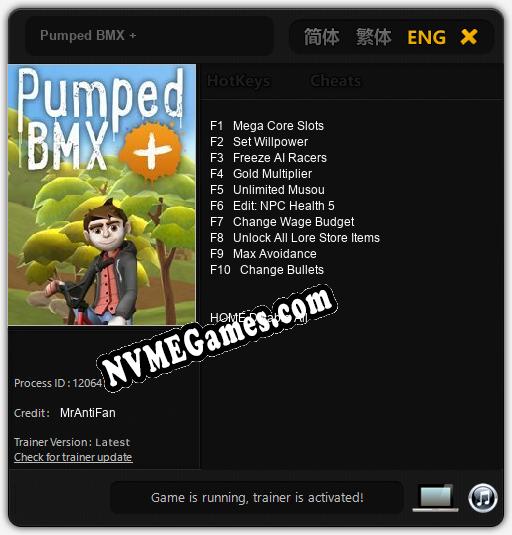 Pumped BMX +: Cheats, Trainer +10 [MrAntiFan]