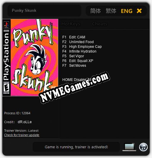 Punky Skunk: Cheats, Trainer +7 [dR.oLLe]