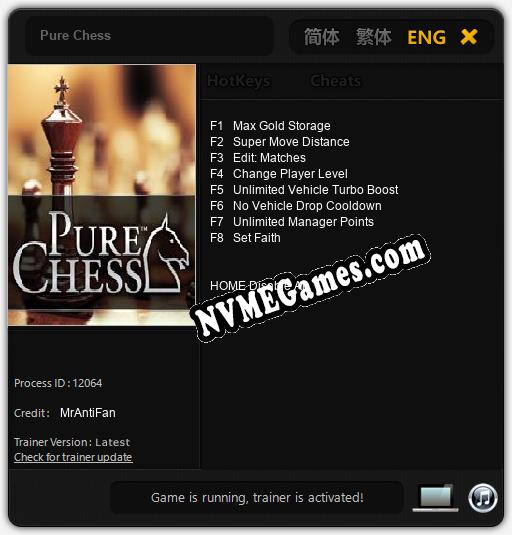 Pure Chess: Trainer +8 [v1.3]