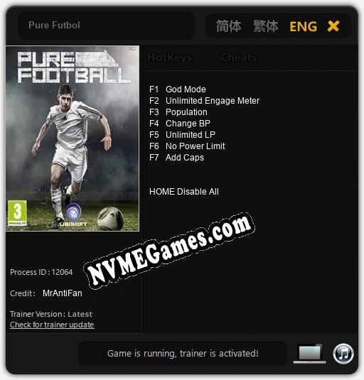 Pure Futbol: Trainer +7 [v1.4]