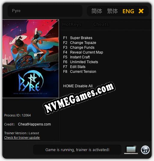 Pyre: Cheats, Trainer +8 [CheatHappens.com]