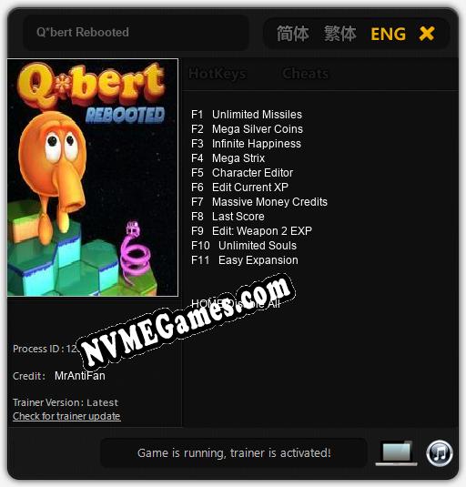 Q*bert Rebooted: Trainer +11 [v1.4]