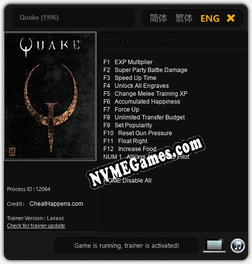 Quake (1996): Cheats, Trainer +13 [CheatHappens.com]