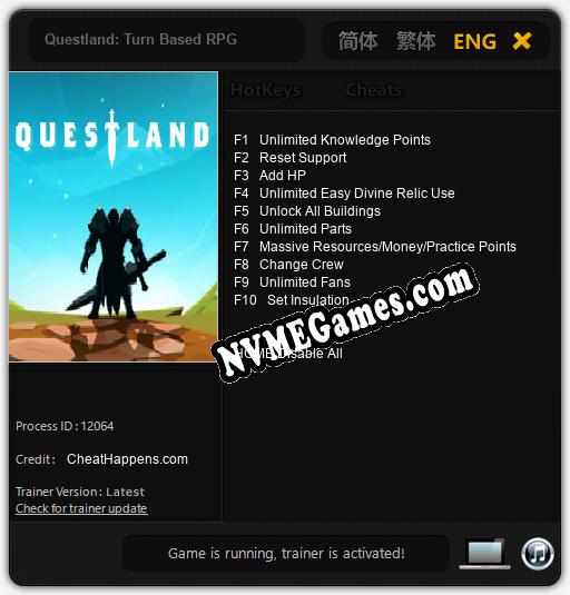 Questland: Turn Based RPG: Cheats, Trainer +10 [CheatHappens.com]