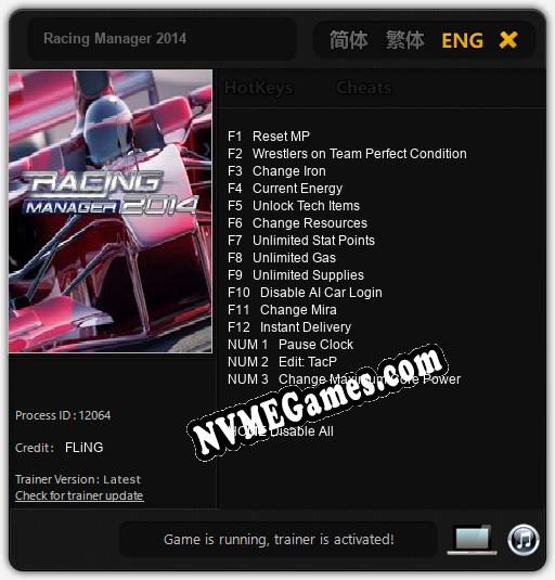 Racing Manager 2014: Treinador (V1.0.5)