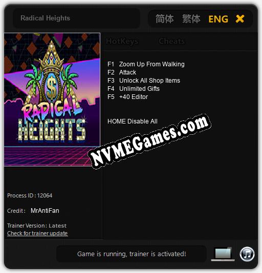 Radical Heights: Trainer +5 [v1.6]