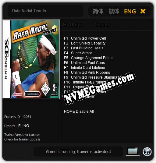 Rafa Nadal Tennis: Trainer +13 [v1.1]