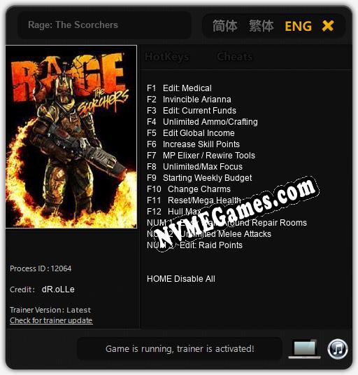 Rage: The Scorchers: Trainer +15 [v1.3]