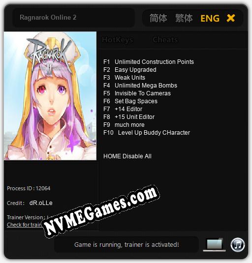 Ragnarok Online 2: Trainer +10 [v1.6]