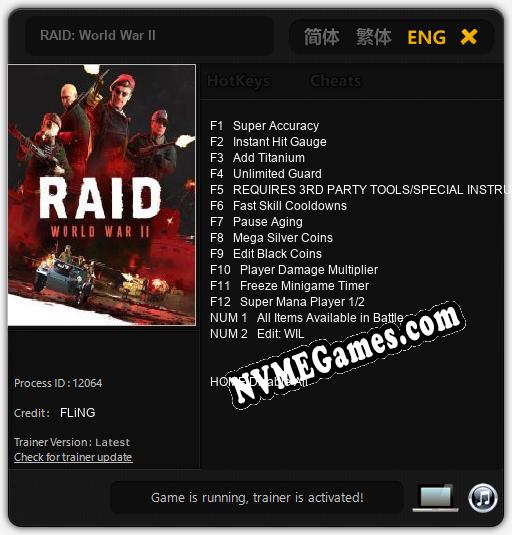 RAID: World War II: Trainer +14 [v1.9]