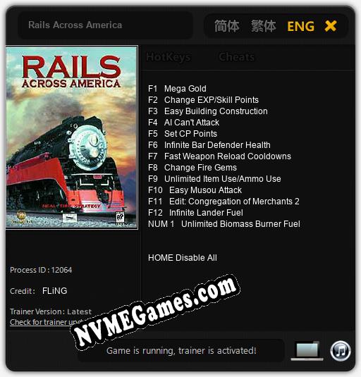 Rails Across America: Treinador (V1.0.91)