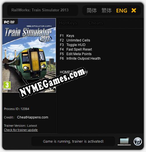 RailWorks: Train Simulator 2013: Treinador (V1.0.41)