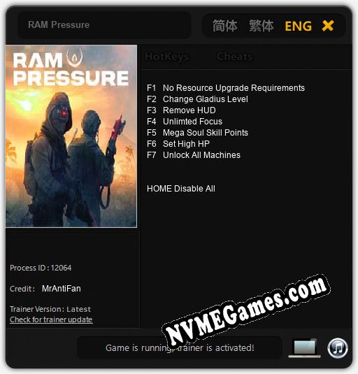 RAM Pressure: Cheats, Trainer +7 [MrAntiFan]