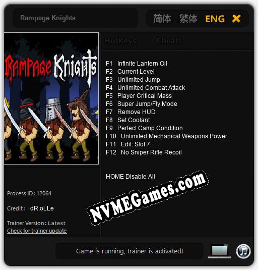 Rampage Knights: Cheats, Trainer +12 [dR.oLLe]