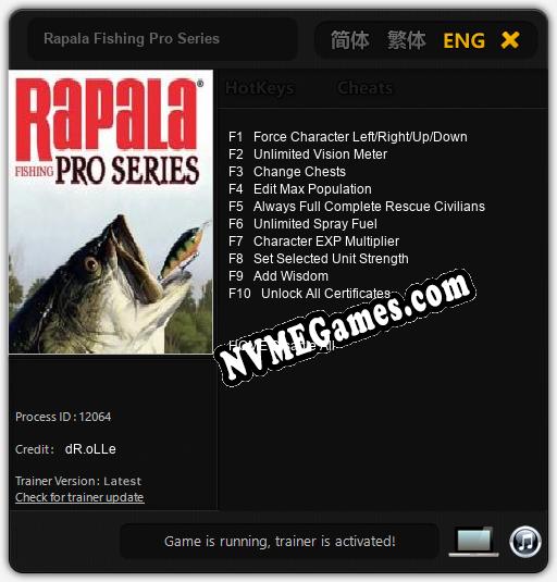 Rapala Fishing Pro Series: Cheats, Trainer +10 [dR.oLLe]