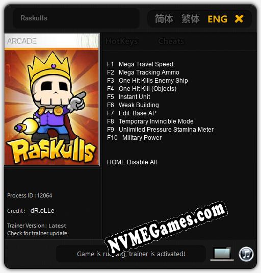 Raskulls: Treinador (V1.0.25)