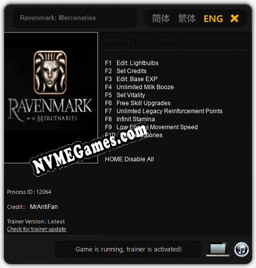 Ravenmark: Mercenaries: Cheats, Trainer +10 [MrAntiFan]