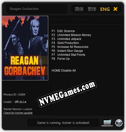 Treinador liberado para Reagan Gorbachev [v1.0.9]