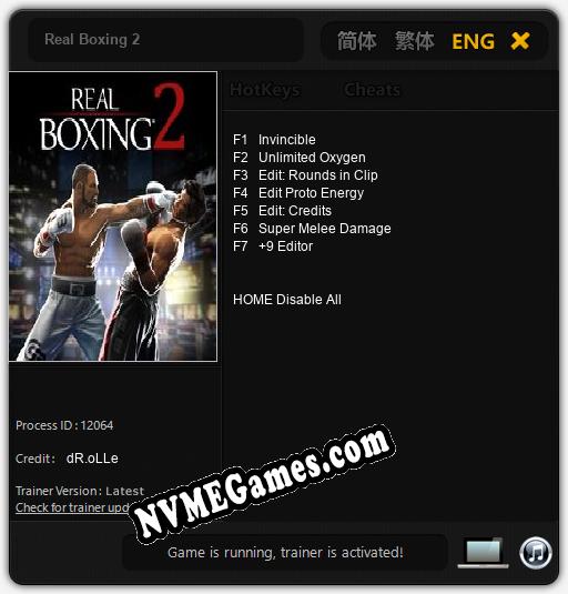 Real Boxing 2: Cheats, Trainer +7 [dR.oLLe]