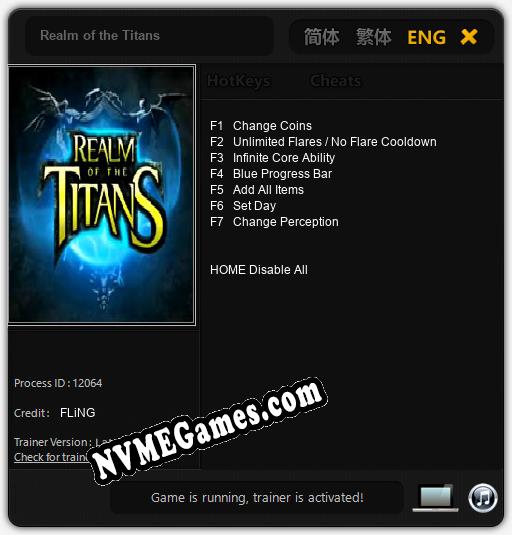 Realm of the Titans: Cheats, Trainer +7 [FLiNG]