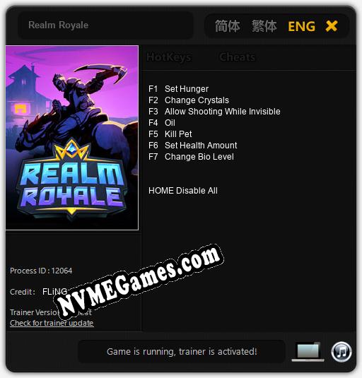 Realm Royale: Cheats, Trainer +7 [FLiNG]