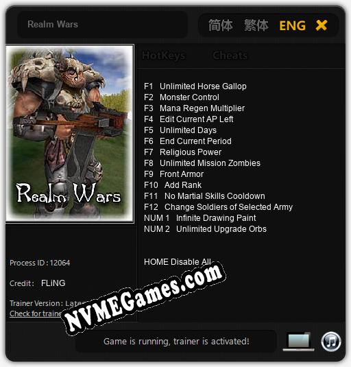 Realm Wars: Cheats, Trainer +14 [FLiNG]