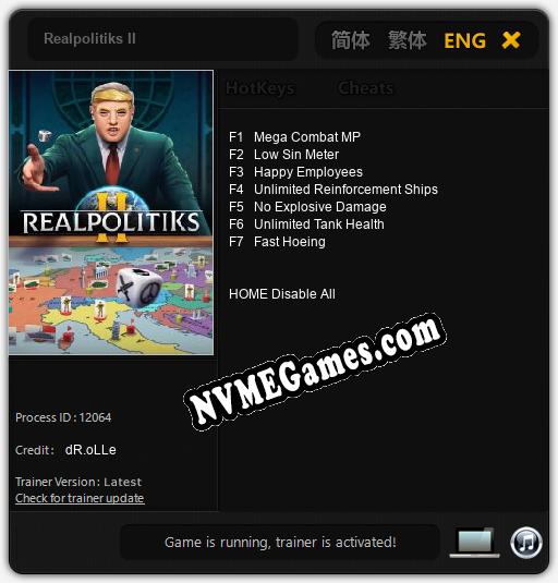 Realpolitiks II: Trainer +7 [v1.3]