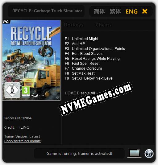 RECYCLE: Garbage Truck Simulator: Cheats, Trainer +9 [FLiNG]