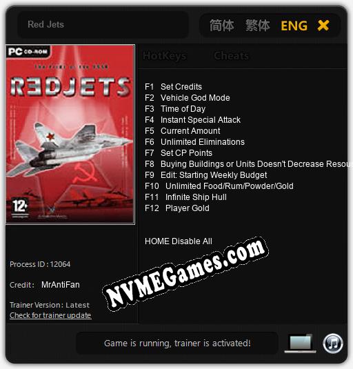 Red Jets: Cheats, Trainer +12 [MrAntiFan]