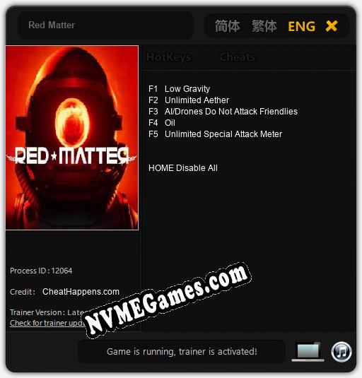 Red Matter: Treinador (V1.0.37)