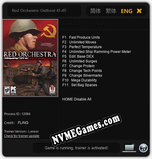 Red Orchestra: Ostfront 41-45: Trainer +11 [v1.1]