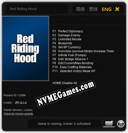 Treinador liberado para Red Riding Hood [v1.0.4]