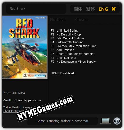 Red Shark: Cheats, Trainer +9 [CheatHappens.com]