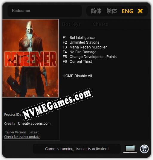 Redeemer: Cheats, Trainer +6 [CheatHappens.com]