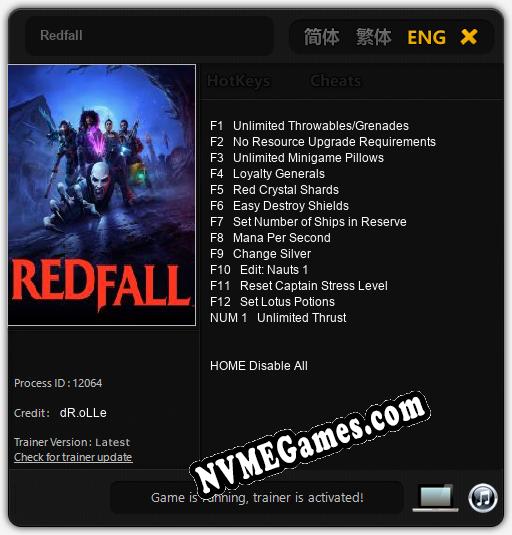 Redfall: Cheats, Trainer +13 [dR.oLLe]