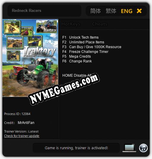 Redneck Racers: Cheats, Trainer +6 [MrAntiFan]