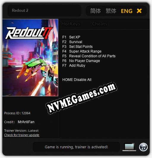 Redout 2: Trainer +7 [v1.5]