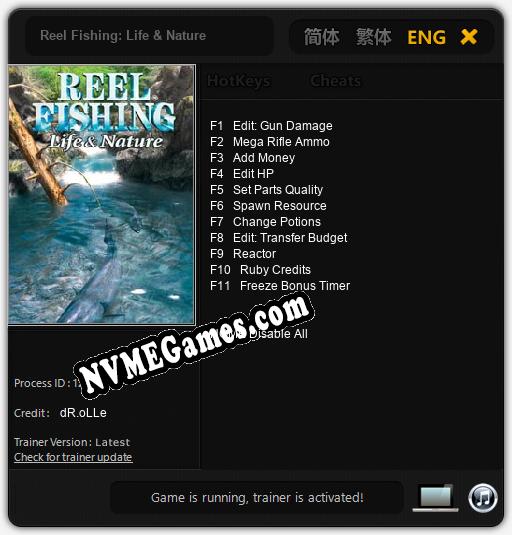 Reel Fishing: Life & Nature: Treinador (V1.0.43)