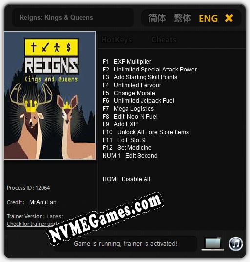 Reigns: Kings & Queens: Cheats, Trainer +13 [MrAntiFan]