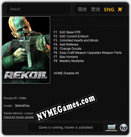 Rekoil: Trainer +8 [v1.5]